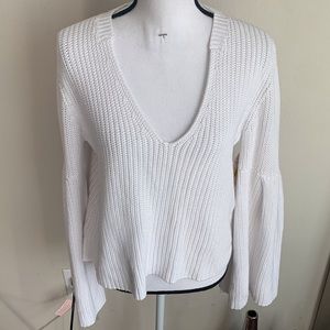 Free People Bell Sleeve Sweater  Large NWT